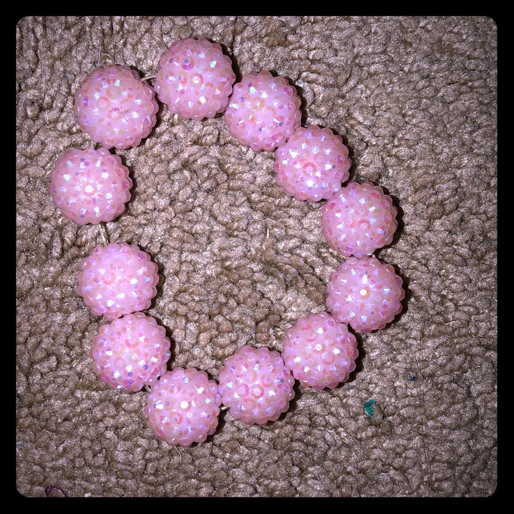 Pink beaded bracelet